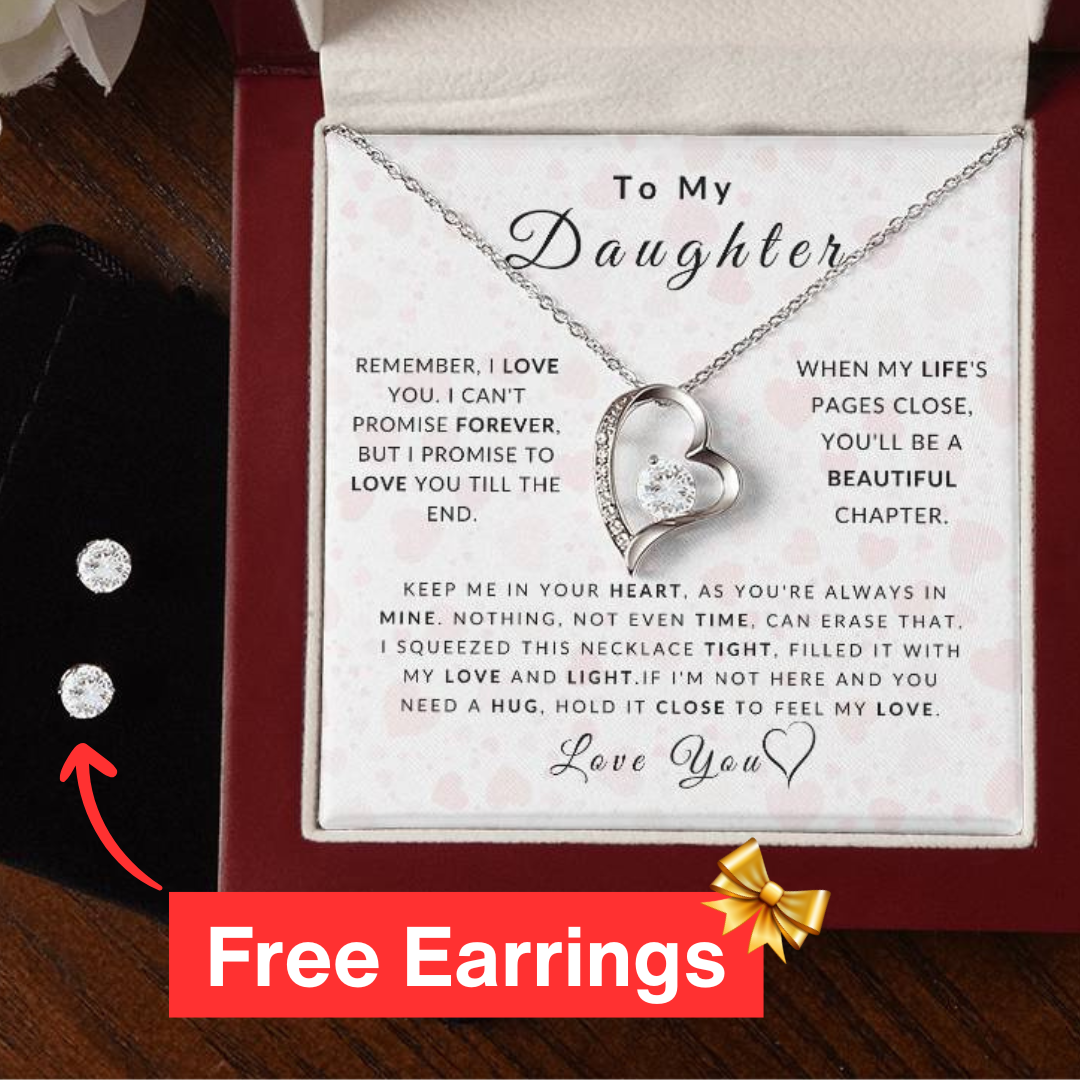 Love Daughter Necklace (Christmas Special - Free Earring Bundle)