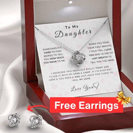 Love Daughter Necklace (Christmas Special - Free Earring Bundle)