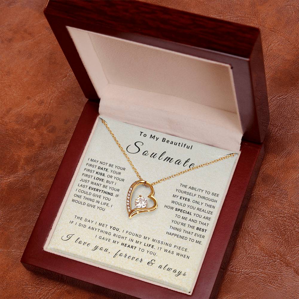 To My Soulmate Necklace - Love You Forever & Always