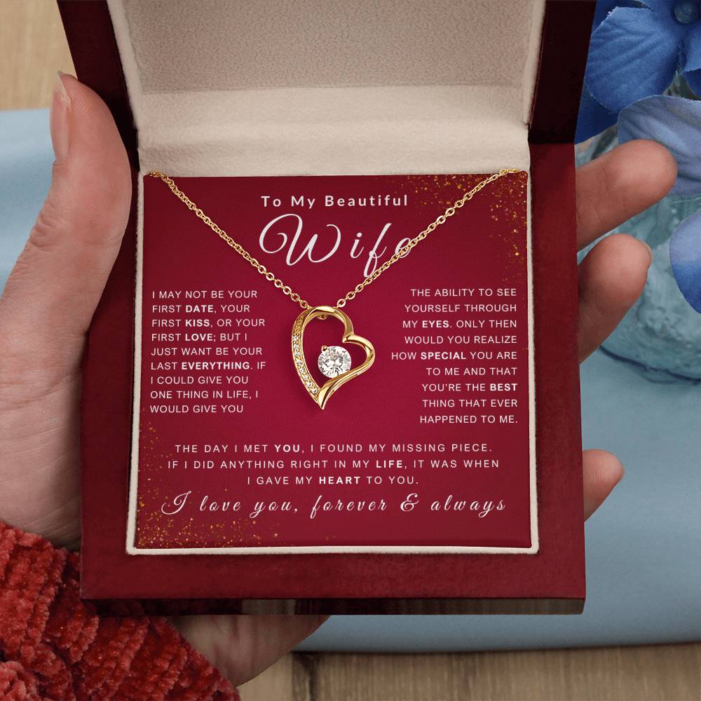 To My Wife Necklace - Love You Forever & Always