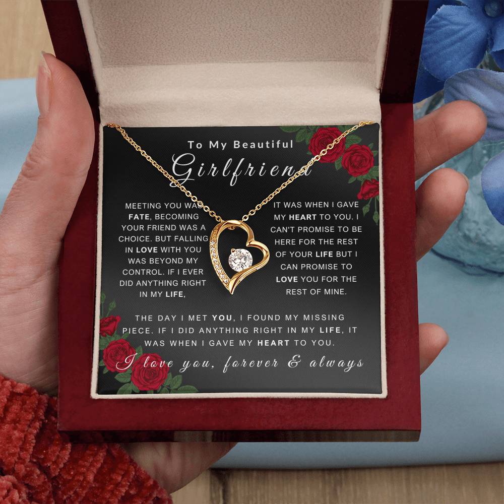 To My Girlfriend Necklace - Love You Forever & Always