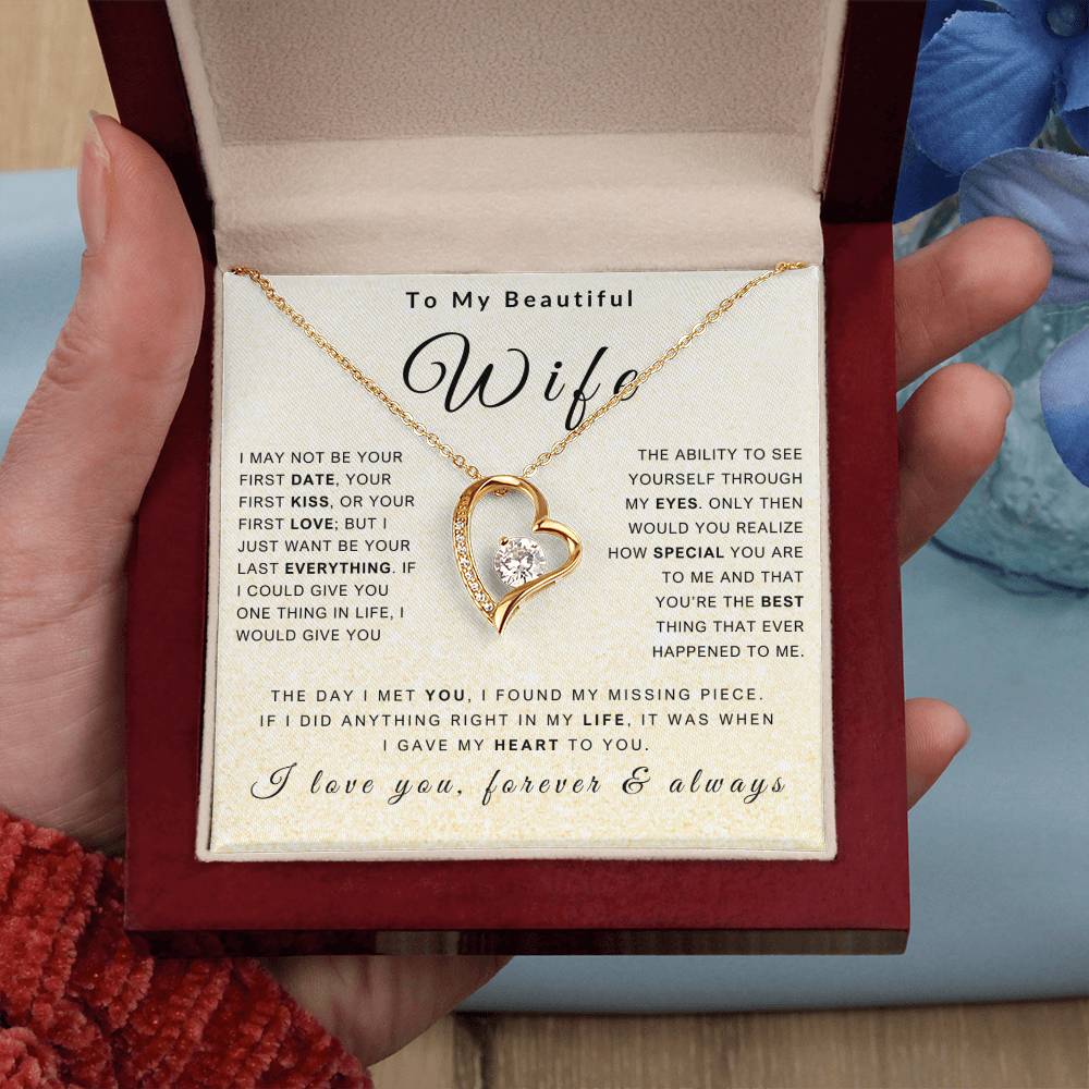 To My Wife Necklace - Love You Forever & Always