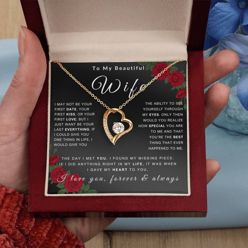 To My Wife Necklace - Love You Forever & Always