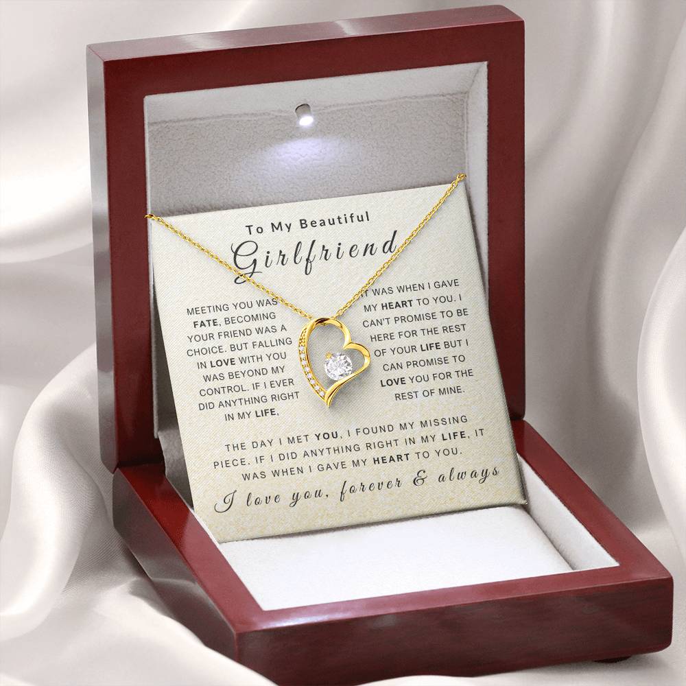 To My Girlfriend Necklace - Love You Forever & Always