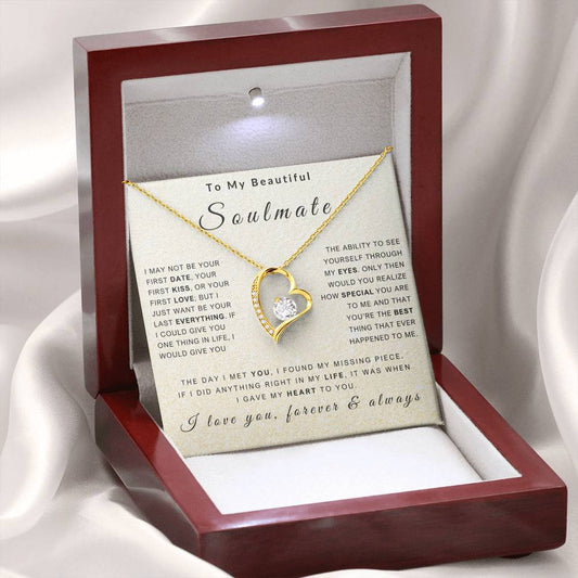 To My Soulmate Necklace - Love You Forever & Always