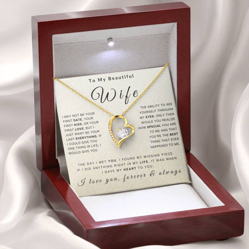 To My Wife Necklace - Love You Forever & Always