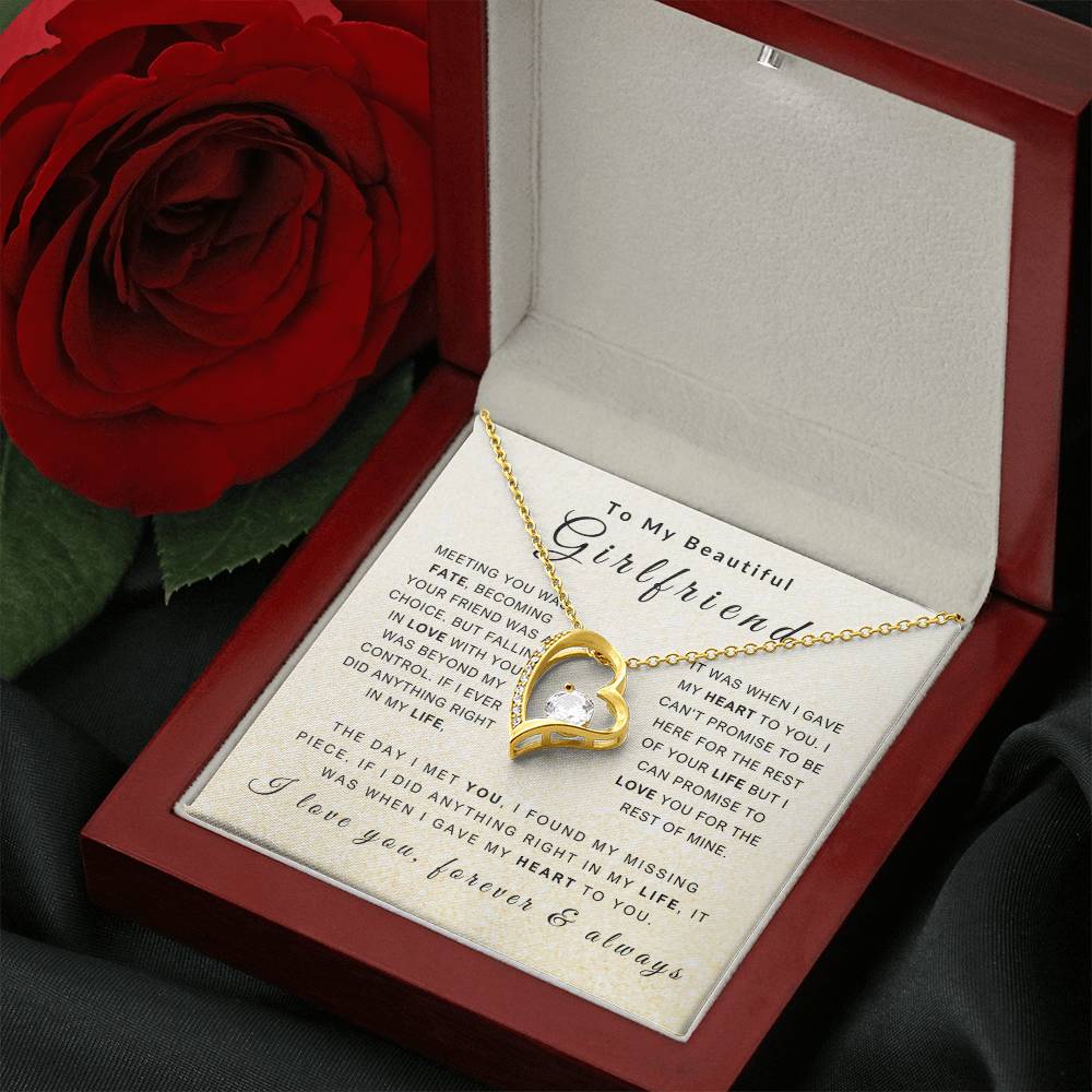 To My Girlfriend Necklace - Love You Forever & Always