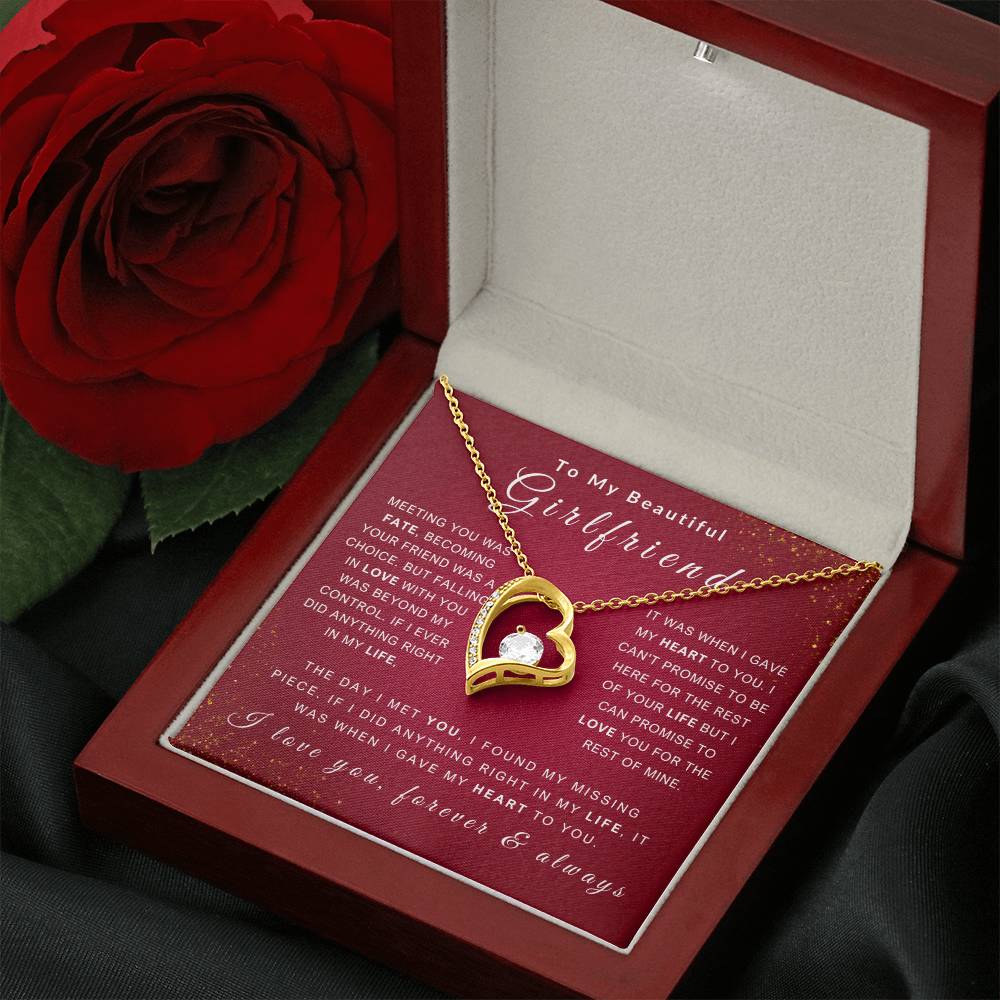 To My Girlfriend Necklace - Love You Forever & Always