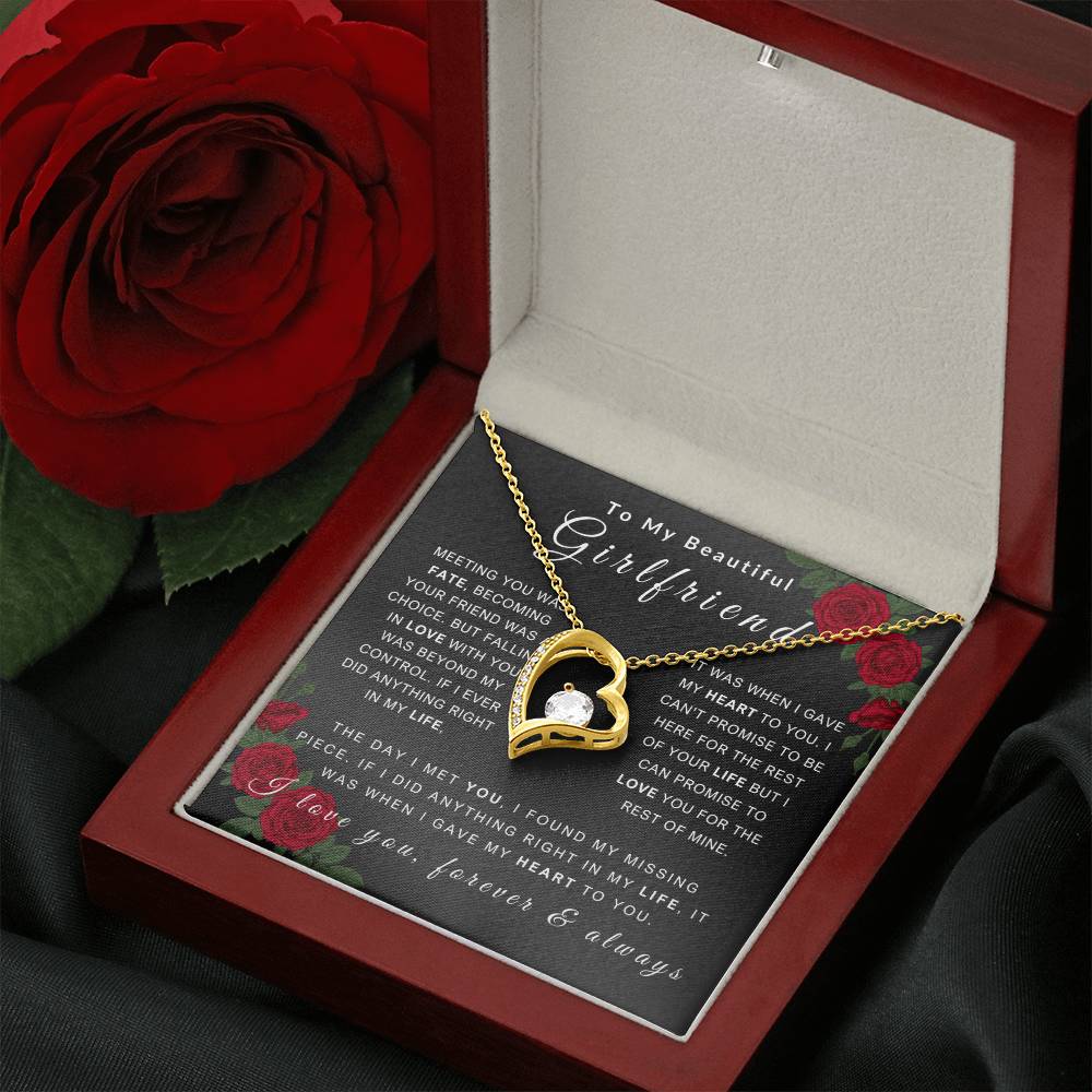 To My Girlfriend Necklace - Love You Forever & Always