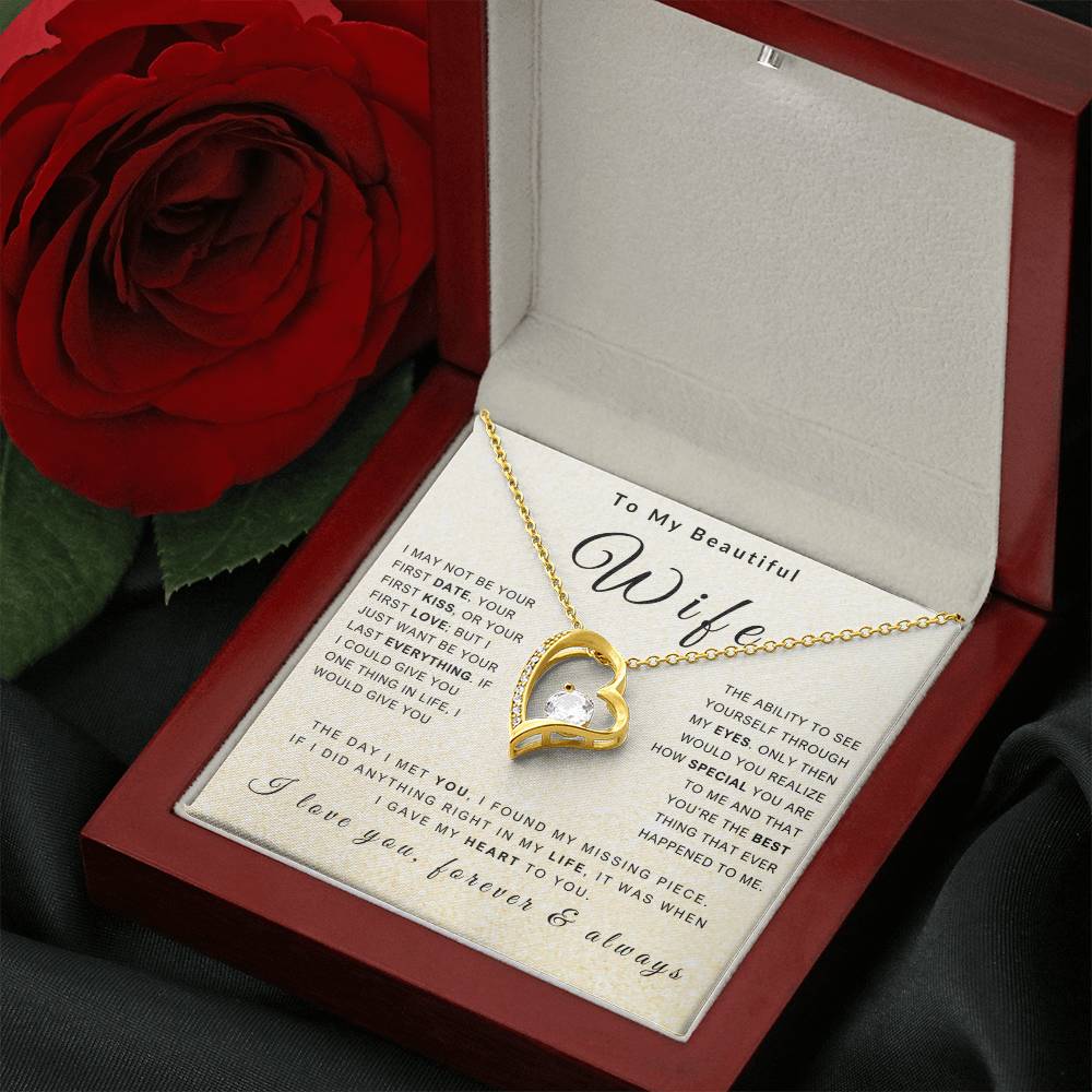 To My Wife Necklace - Love You Forever & Always