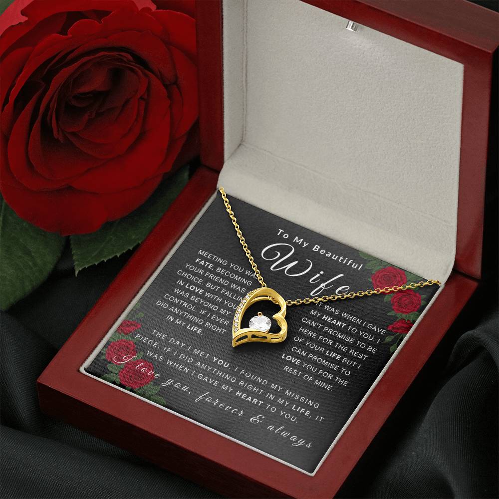 To My Wife Necklace - Love You Forever & Always