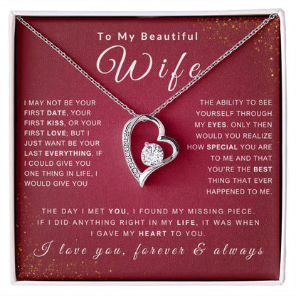 To My Wife Necklace - Love You Forever & Always