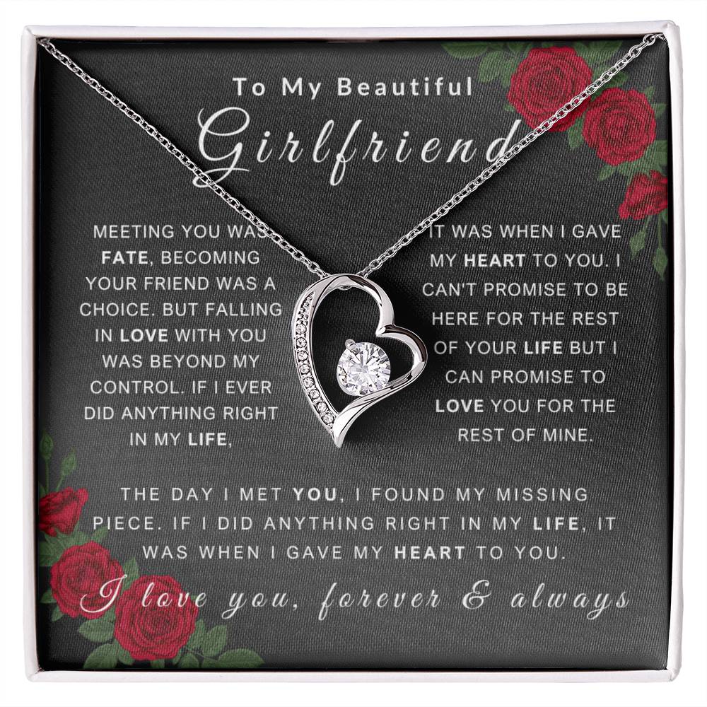 To My Girlfriend Necklace - Love You Forever & Always