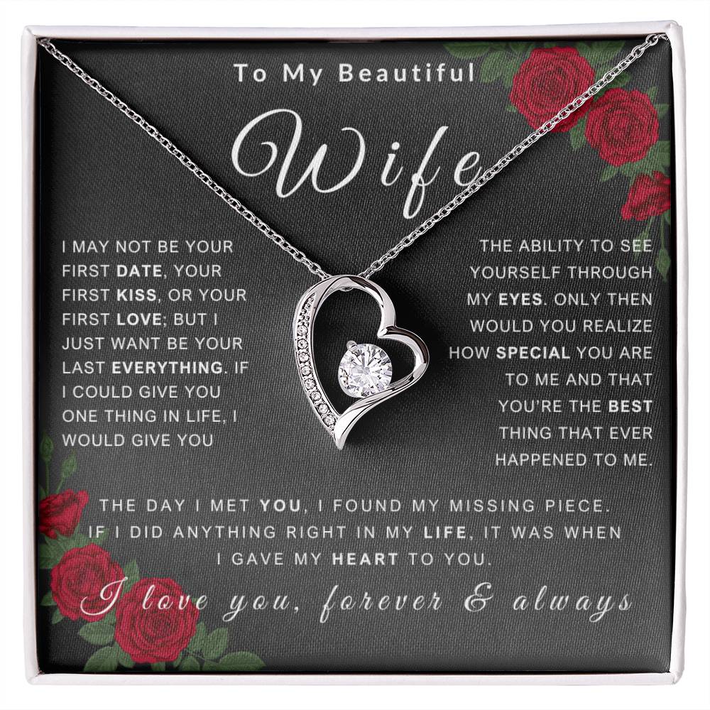 To My Wife Necklace - Love You Forever & Always