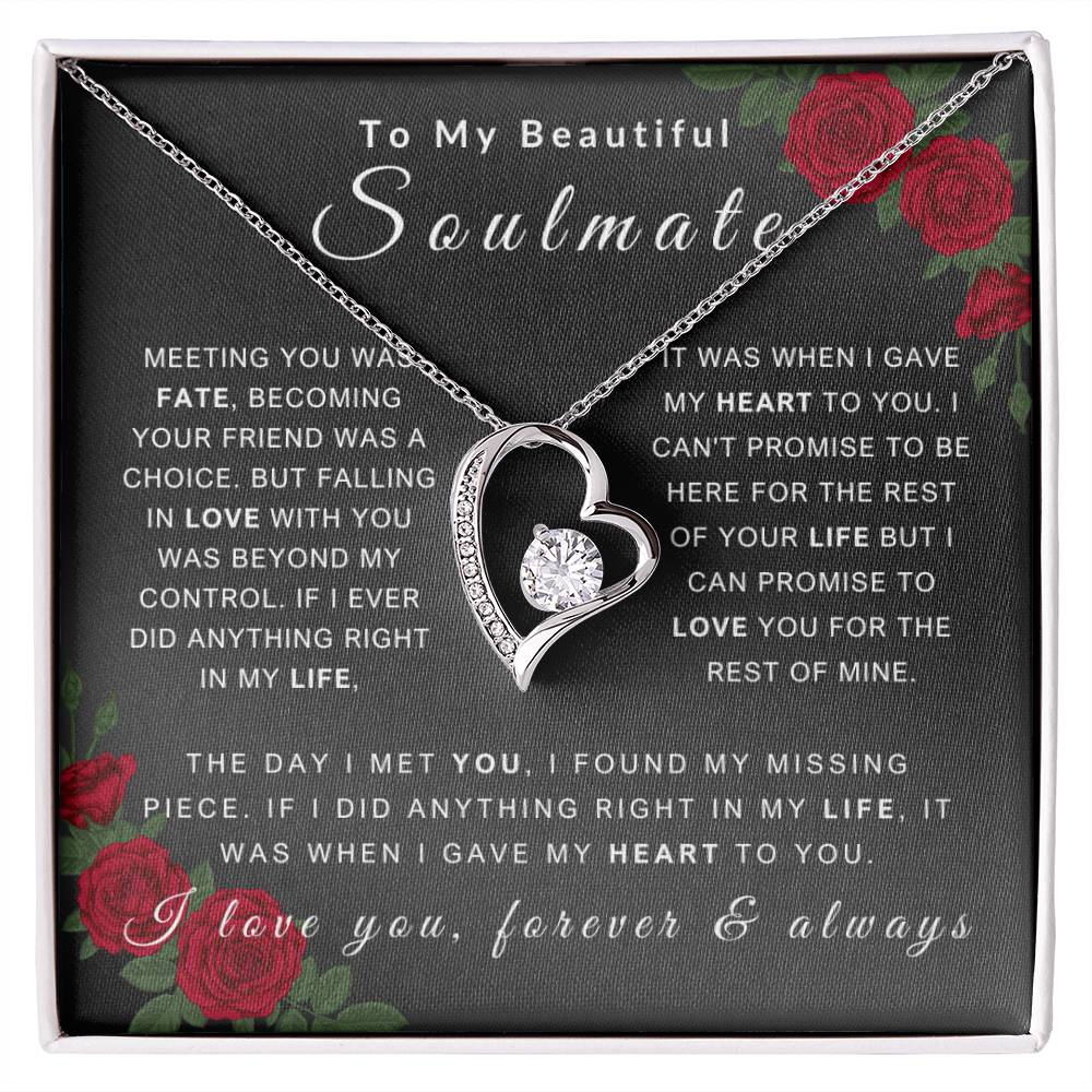 To My Soulmate Necklace - Love You Forever & Always