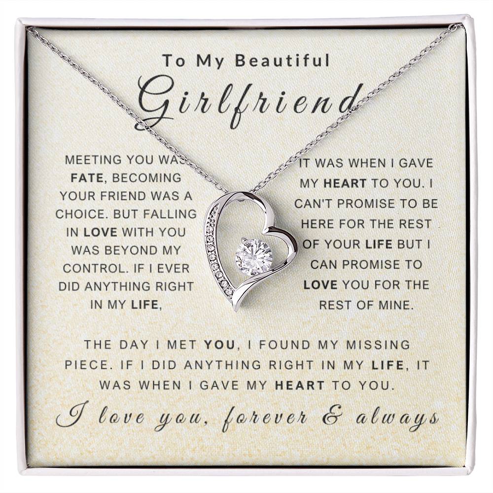 To My Girlfriend Necklace - Love You Forever & Always