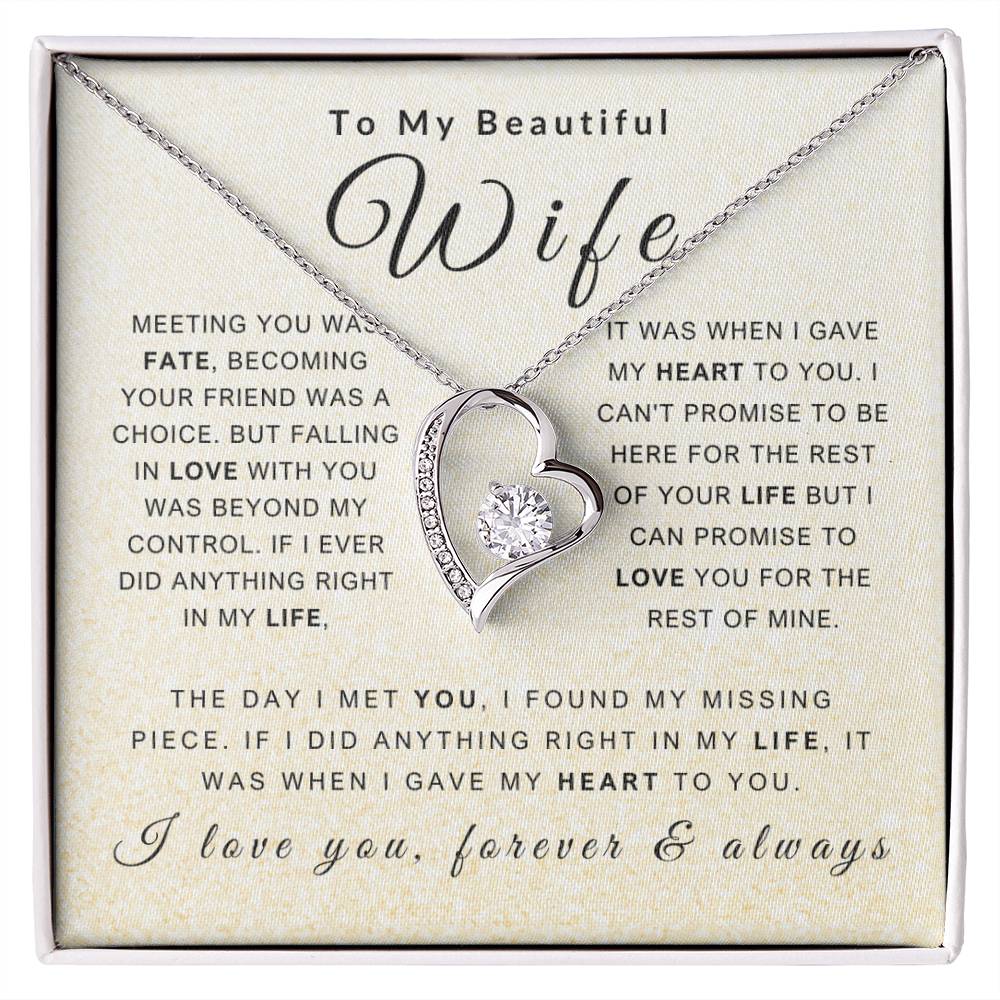 To My Wife Necklace - Love You Forever & Always