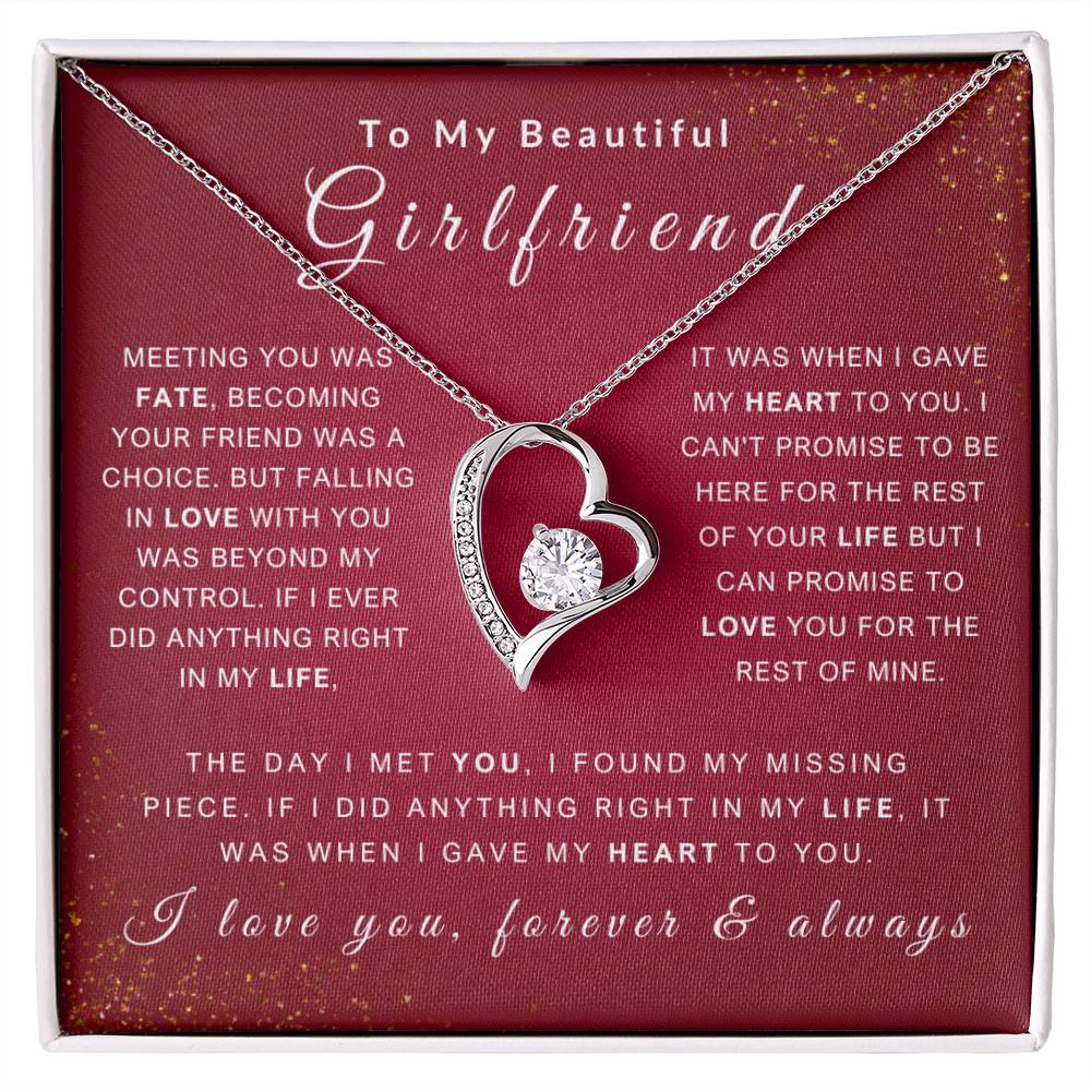 To My Girlfriend Necklace - Love You Forever & Always