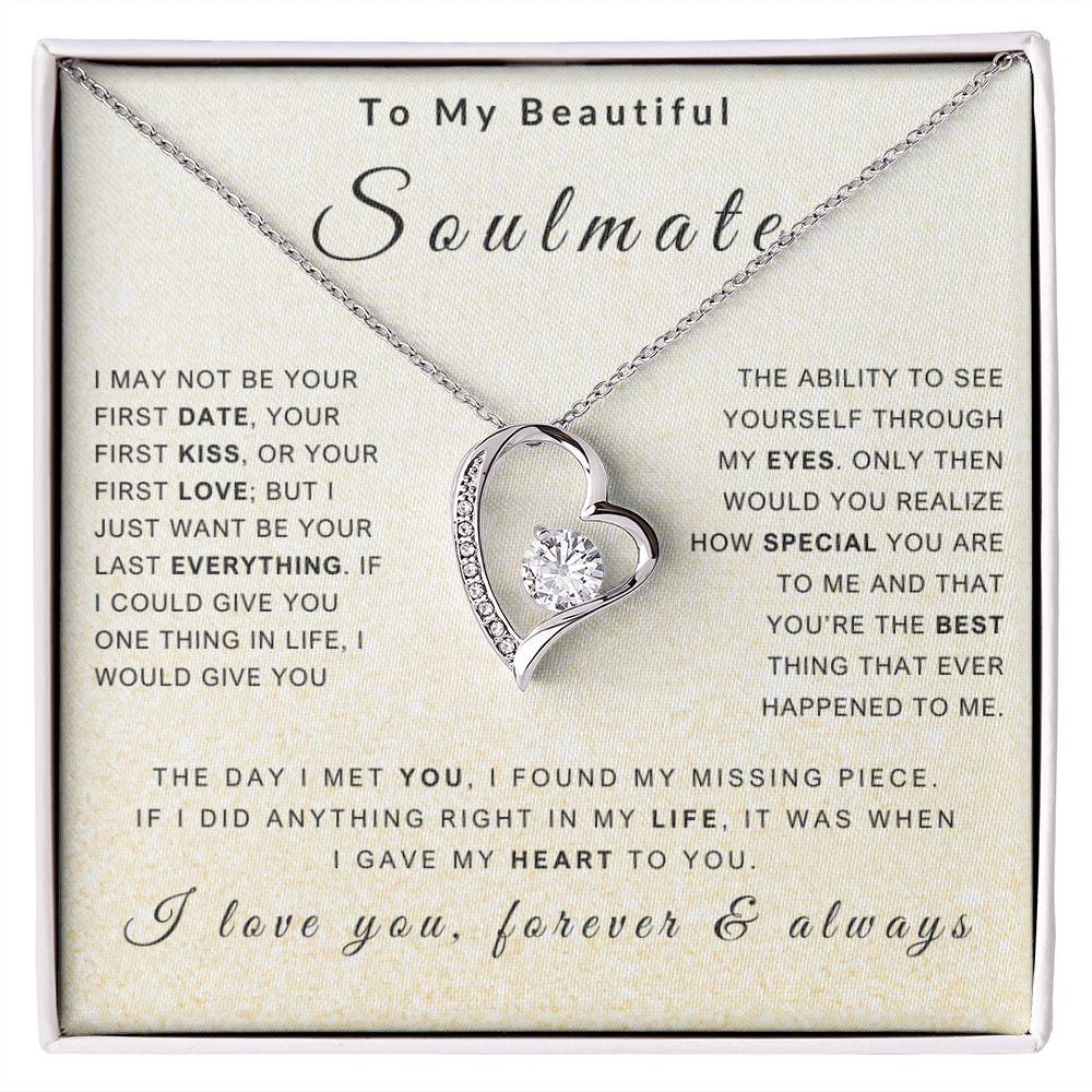 To My Soulmate Necklace - Love You Forever & Always