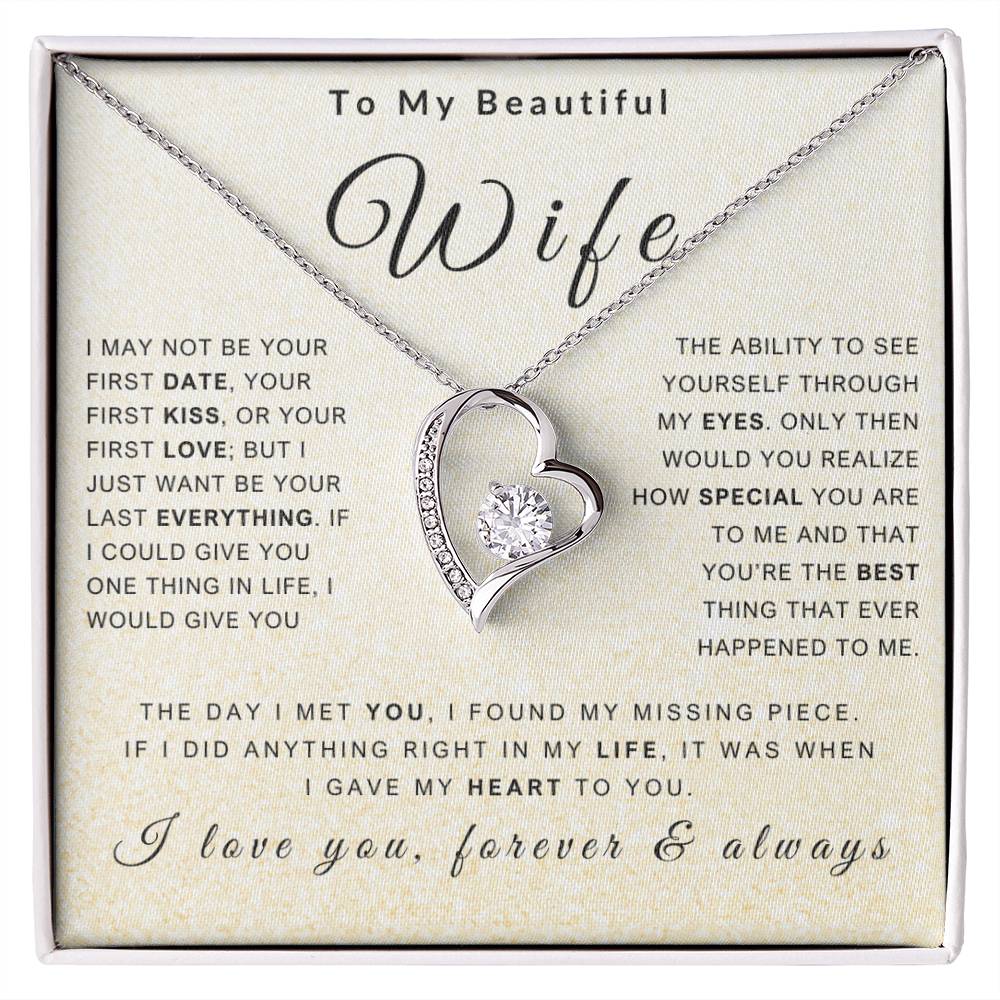 To My Wife Necklace - Love You Forever & Always