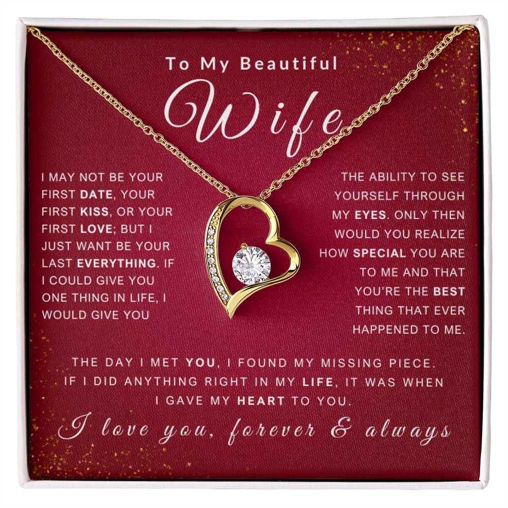 To My Wife Necklace - Love You Forever & Always