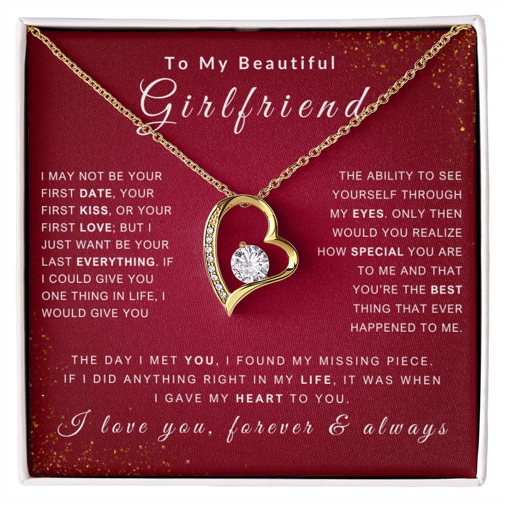 To My Girlfriend Necklace - Love You Forever & Always