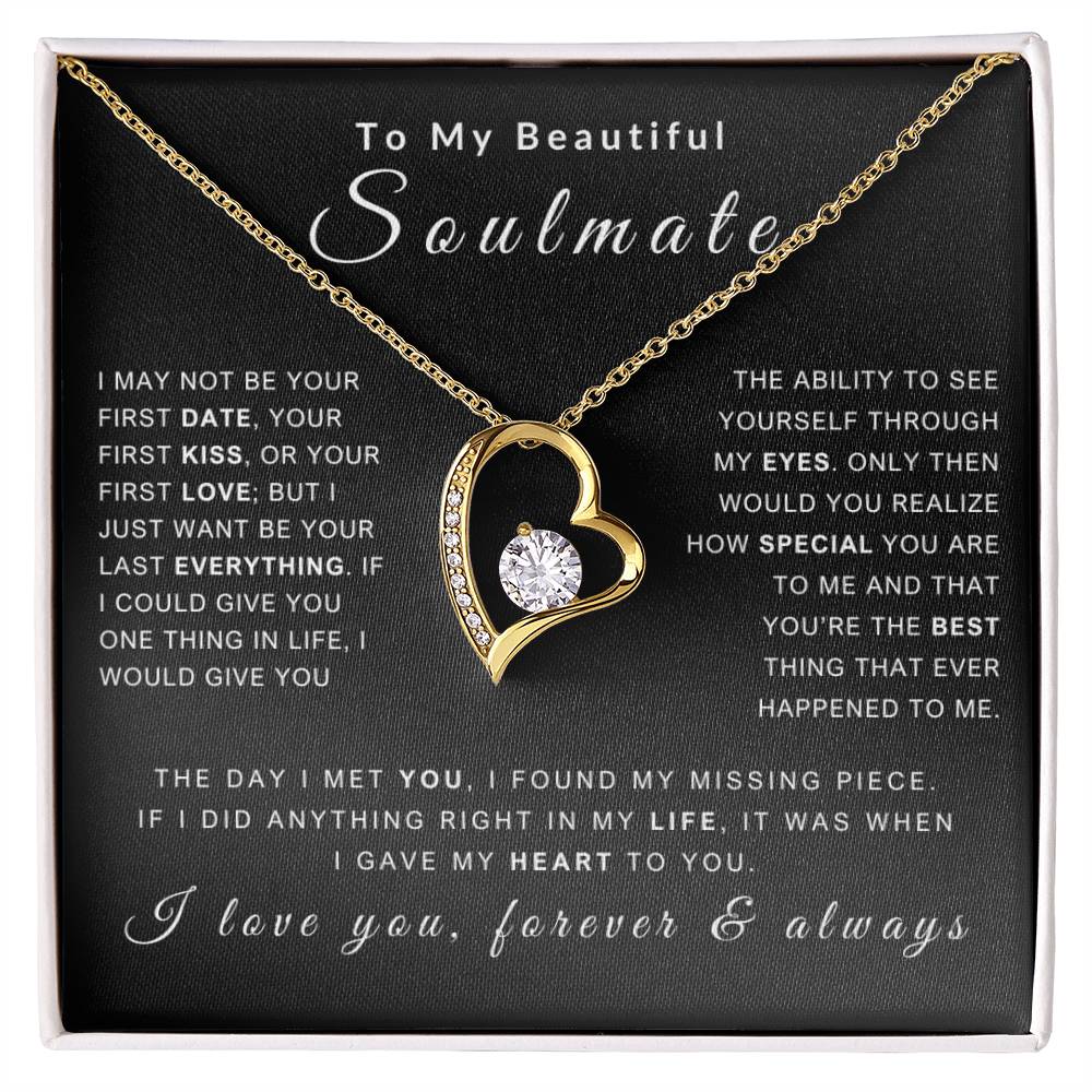 To My Soulmate Necklace - Love You Forever & Always