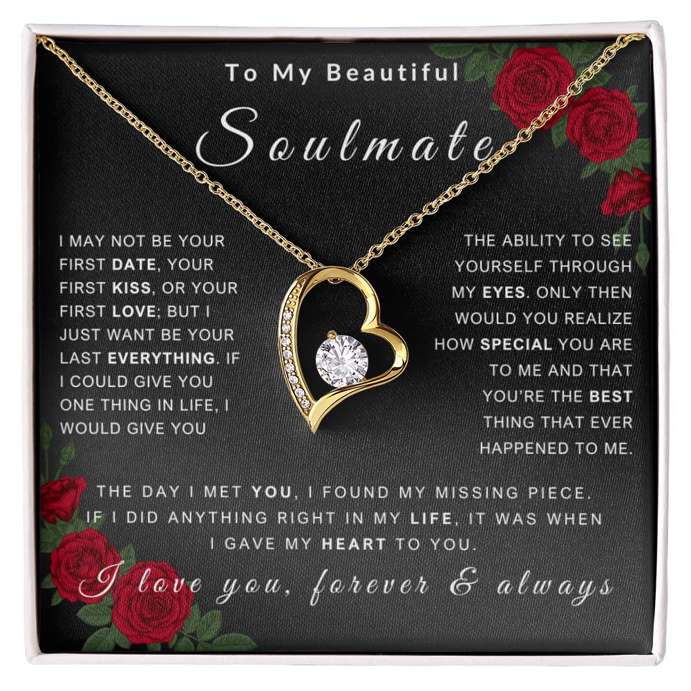 To My Soulmate Necklace - Love You Forever & Always