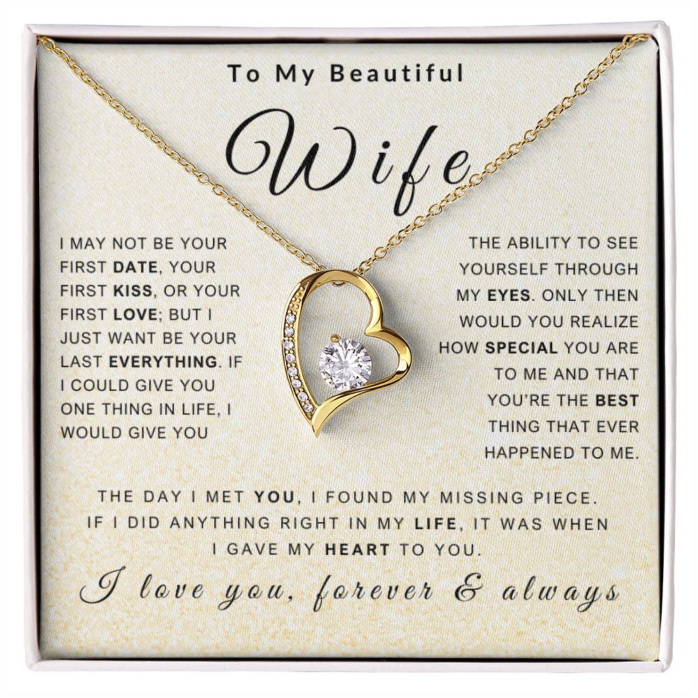 To My Wife Necklace - Love You Forever & Always