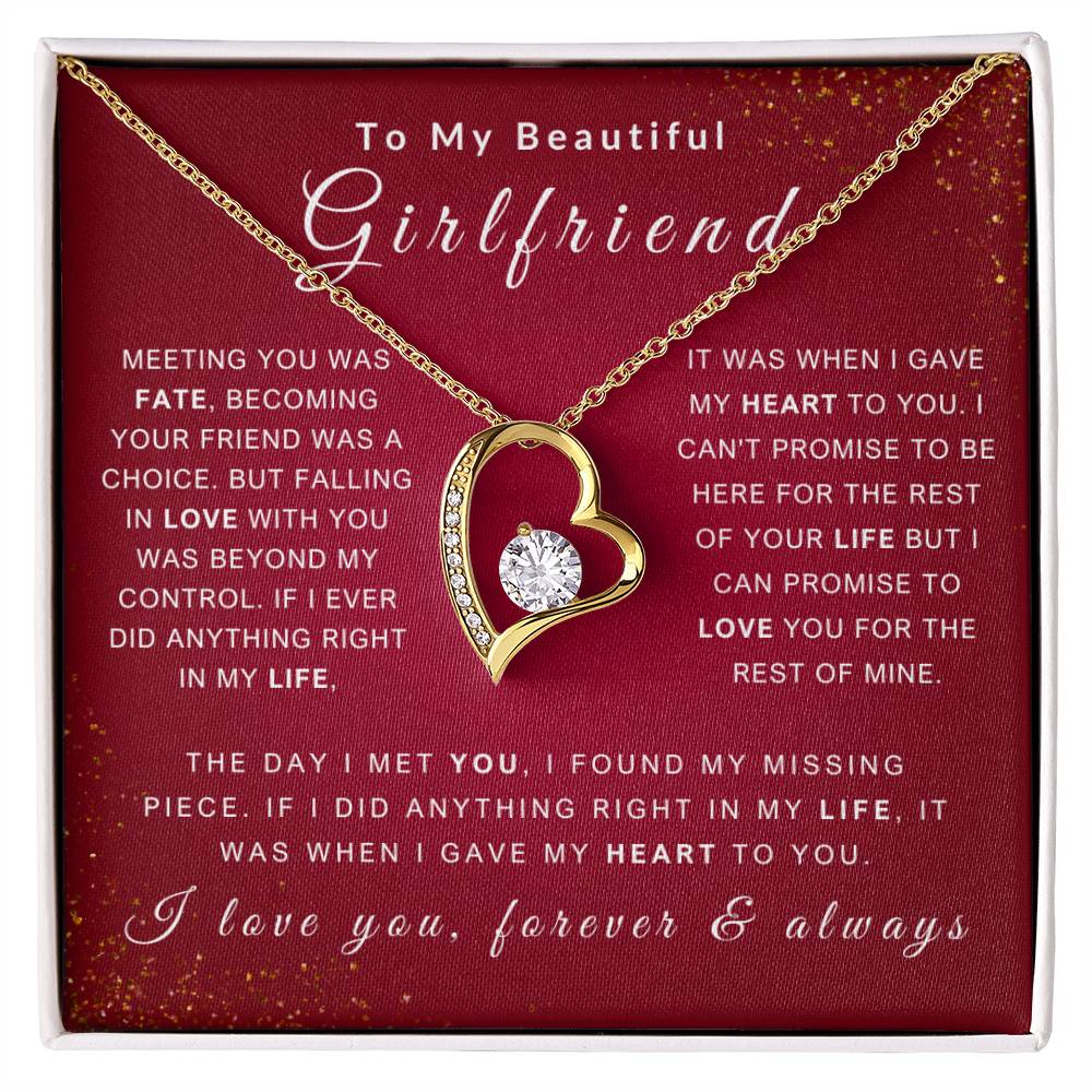 To My Girlfriend Necklace - Love You Forever & Always