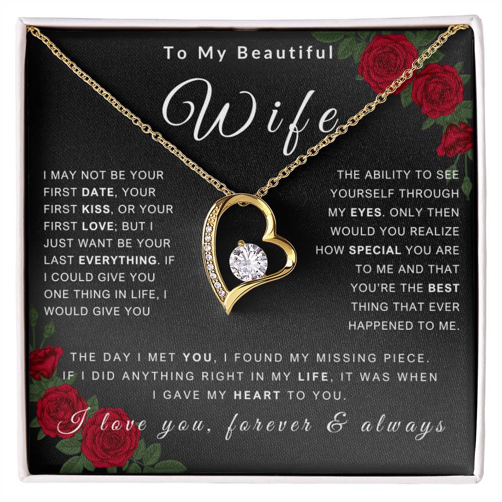 To My Wife Necklace - Love You Forever & Always