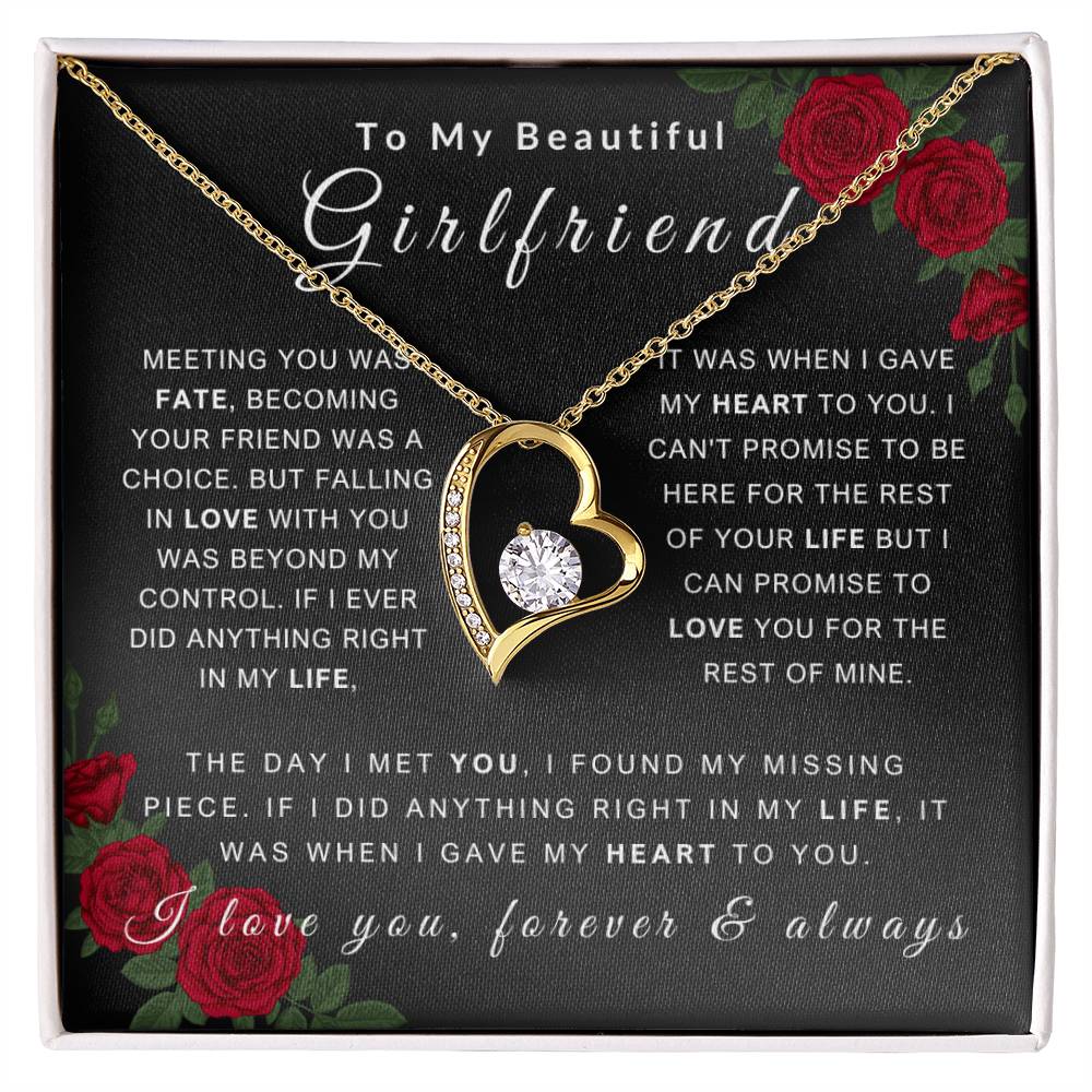 To My Girlfriend Necklace - Love You Forever & Always