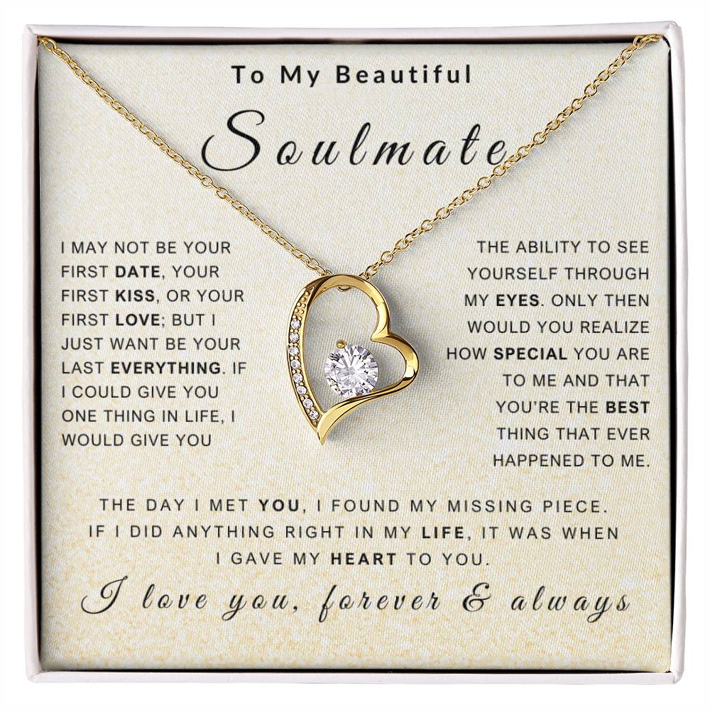 To My Soulmate Necklace - Love You Forever & Always