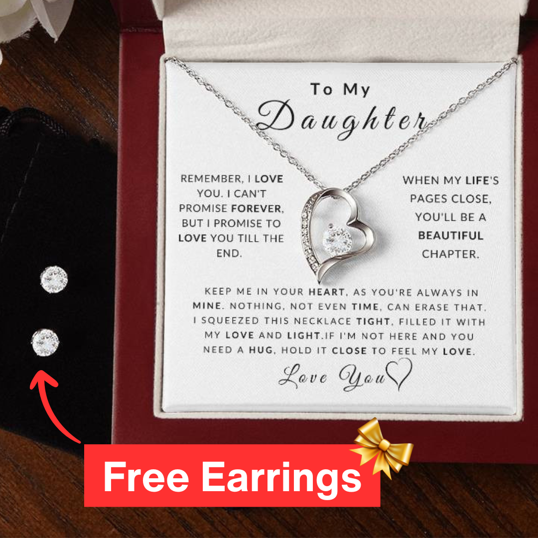 Love Daughter Necklace (Christmas Special - Free Earring Bundle)