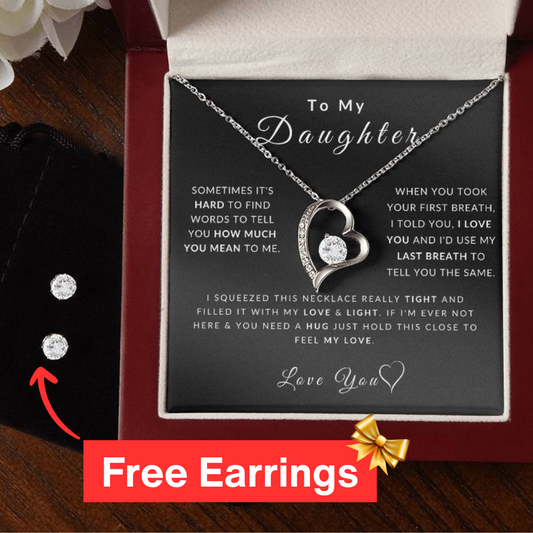 Love Daughter Necklace (Christmas Special - Free Earring Bundle)