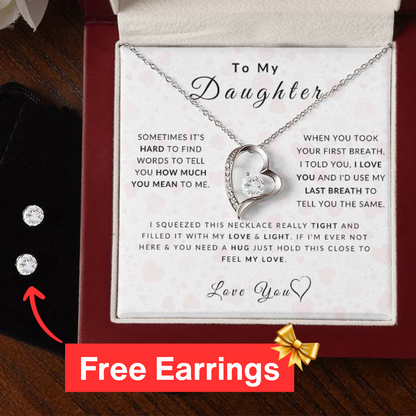 Love Daughter Necklace (Christmas Special - Free Earring Bundle)