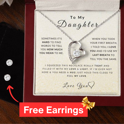 Love Daughter Necklace (Christmas Special - Free Earring Bundle)