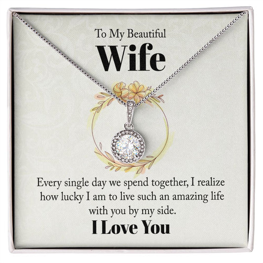 Wife | Lucky | 14K White & Yellow Necklace