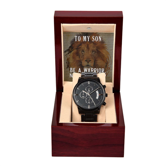 Son | Warrior | Black Chronograph Watch