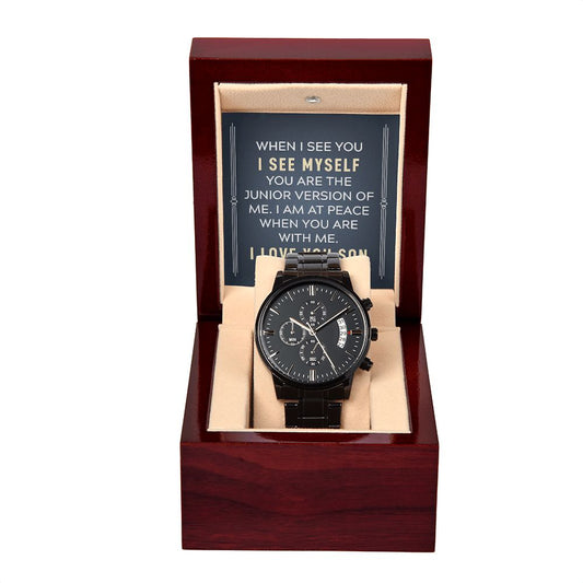 Son | Junior | Black Chronograph Watch